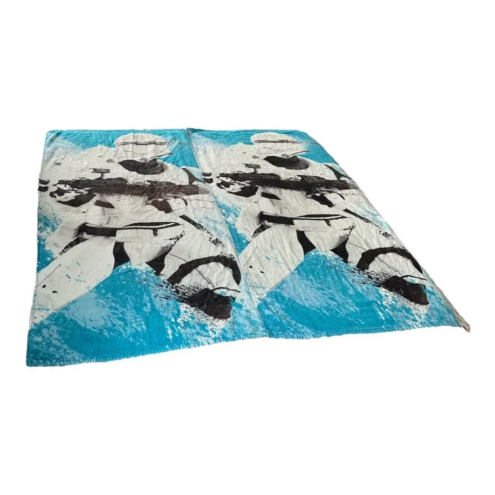 Set of 2 Star Wars “Blue Flame Trooper” Beach Towels – Stormtrooper Print – 2016